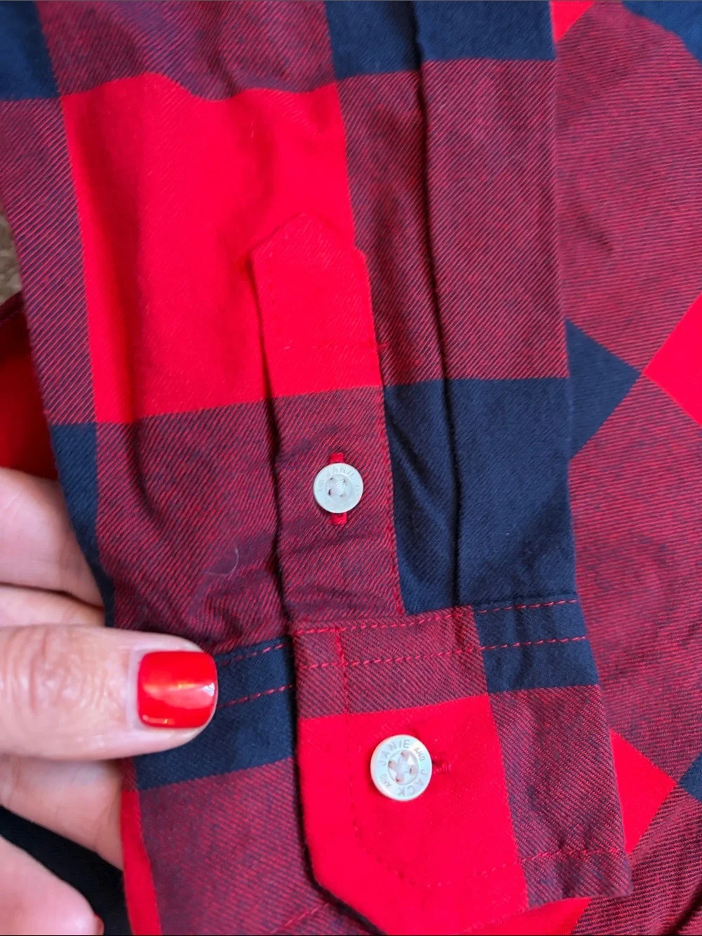 Janie and Jack flannel jack worn
